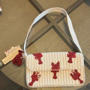 Viral beaded lobster handbag
